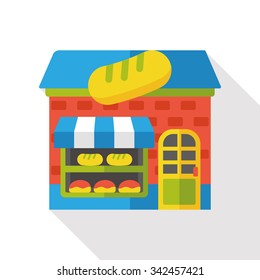 shop store bakery flat icon