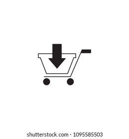 Shop, store basket vector icon
