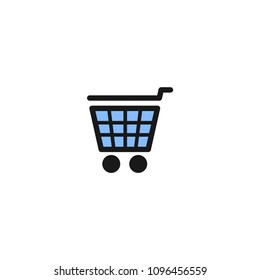 Shop, store basket vector icon