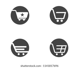Shop, store basket vector icon Template illustration design