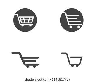 Shop, store basket vector icon Template illustration design