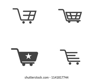 Shop, store basket vector icon Template illustration design