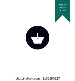 Shop, store basket vector icon