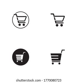 Shop, store basket vector icon Template illustration design
