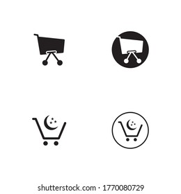 Shop, store basket vector icon Template illustration design