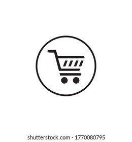 Ver, almacenar icono vectorial de cesta Icono de plantilla Diseño de ilustración
