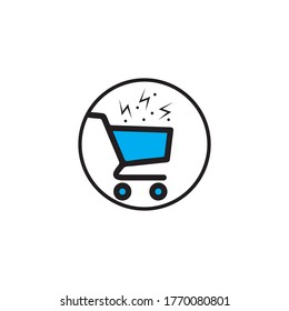 Shop, store basket vector icon Template illustration design