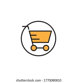 Ver, almacenar icono vectorial de cesta Icono de plantilla Diseño de ilustración
