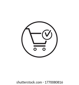 Ver, almacenar icono vectorial de cesta Icono de plantilla Diseño de ilustración