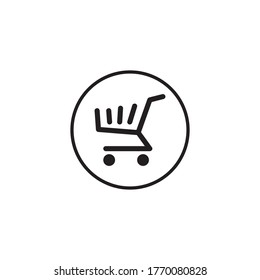 Shop, store basket vector icon Template illustration design