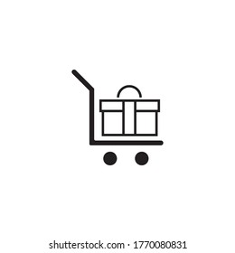 Shop, store basket vector icon Template illustration design