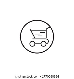 Shop, store basket vector icon Template illustration design