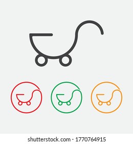 Shop, store basket vector icon Template illustration design