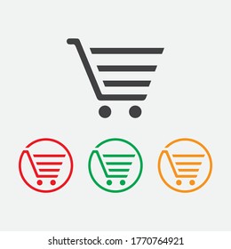 Shop, store basket vector icon Template illustration design
