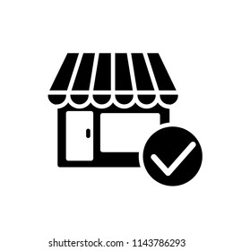 shop, store bread icon vector template