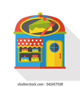 shop store cake flat icon