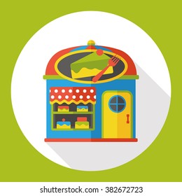 shop store cake flat icon
