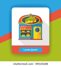 shop store cake flat icon