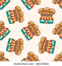 shop store , cartoon seamless pattern background
