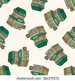 shop store , cartoon seamless pattern background