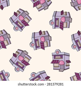shop store , cartoon seamless pattern background