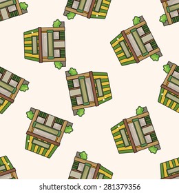 shop store , cartoon seamless pattern background