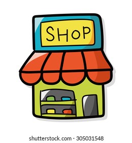 shop store color doodle