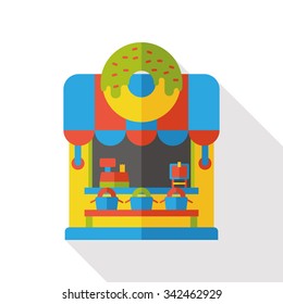 shop store donut flat icon