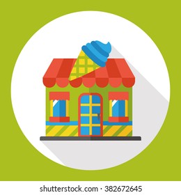 shop store ice cream flat icon