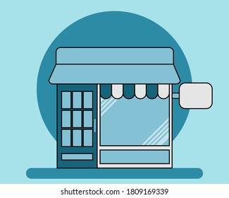 Shop Store icon. Cartoon vector style for your design.