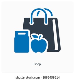 Shop or store icon concept