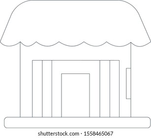 Shop store icon flat style vector image