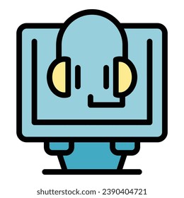 Shop store icon outline vector. Online sale. Retail business color flat