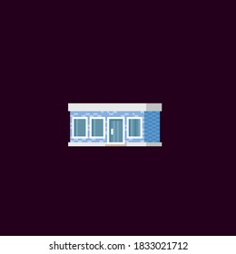 Shop, Store Icon. Pixel Art. Old School Computer Graphic. 8 Bit Video Game. 