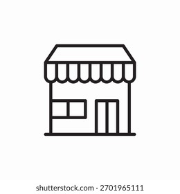 Vector de signo de icono de tienda