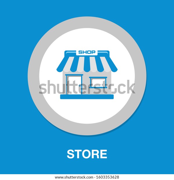 Shop Store Icon Storefront Supermarket Illustration Stock Vector ...