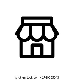 Icono de tienda. Icono de ilustración del vector.