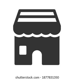 Icono de tienda de compras (ilustración vectorial)