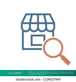 Shop, Store Icon Vector Logo Template Illustration Design. Vector EPS 10.