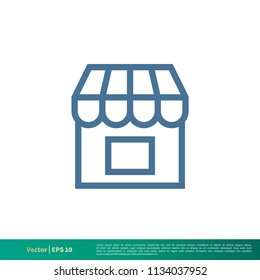 Shop, Store Icon Vector Logo Template Illustration Design. Vector EPS 10.