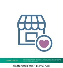 Shop, Store Icon Vector Logo Template Illustration Design. Vector EPS 10.