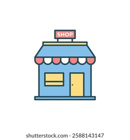 Shop Store Icon Vector Logo Template