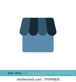 Shop, Store Icon Vector Logo Template Illustration Design. Vector EPS 10.