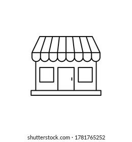 símbolo vectorial de icono de tienda