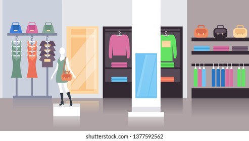 Shop store inside interior.  Graphic design concept illustration