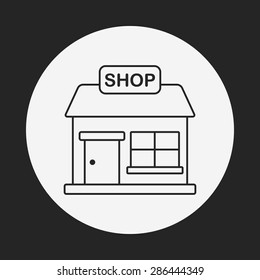 shop store line icon