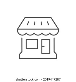 Shop or store line outline icon