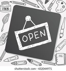 shop store sign doodle drawing