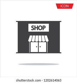 Shop or store, supermarket icon vector isolated on white background.