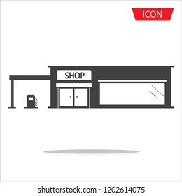Shop or store, supermarket icon vector isolated on white background.